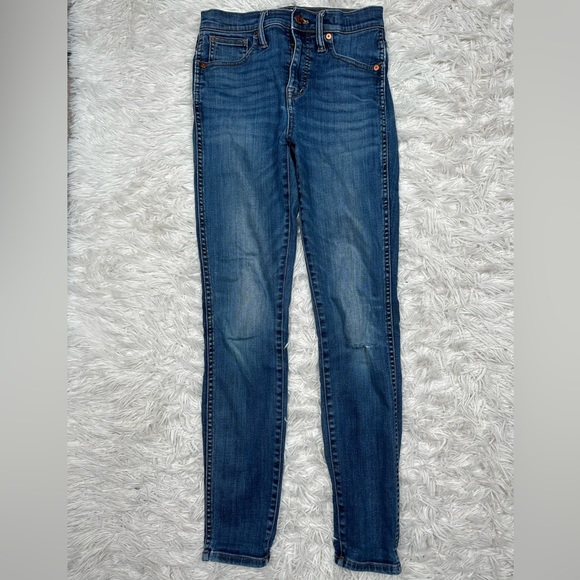 Madewell 10" High-Rise Skinny Jeans in Danny Wash TENCEL Denim Edition -  26x28 - Picture 4 of 12